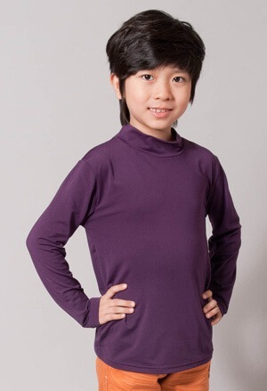 保證100%MIT樂活刷毛立領發熱衣(羅蘭紫 童100-140)