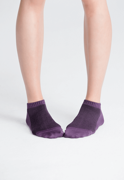 MIT發熱抑菌按摩船型襪(羅蘭紫 女M-L)
