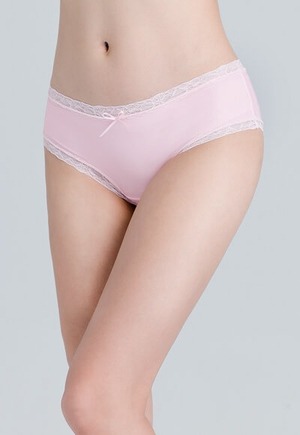 漾彩遠紅外線抑菌花邊低腰內褲(戀愛粉 女M-2XL)