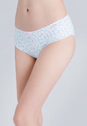 燕子遠紅外線抑菌無痕中腰內褲(天空藍 女M-2XL)