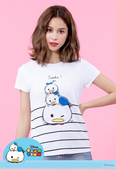 微笑tsumtsum防曬排汗涼感衣 純淨白 女款 Wiwi