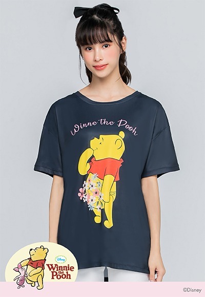 花束維尼防曬排汗寬版涼感衣 湛海藍 女款 Wiwi