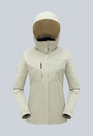 三合一防水極暖衝鋒衣(象牙白 女L-3XL)