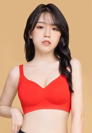 舒適零著肌無痕寬肩內衣(紅色 女生M-XL)
