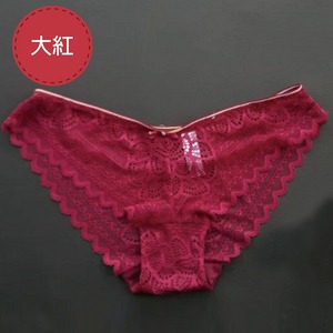 典雅蕾絲低腰提臀內褲(大紅色 女M)