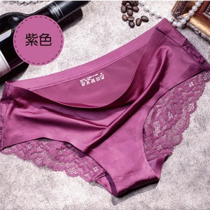 緞面絲質性感內褲(紫色 女M-L)