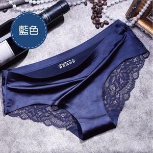 緞面絲質性感內褲(藍色 女M-L)