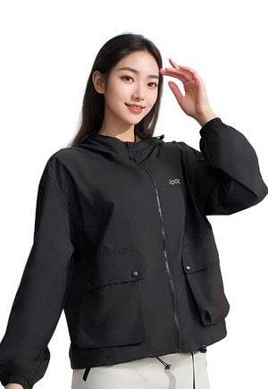 UPF50+無重力防潑水輕旅衣(頁岩黑 女L-XL)