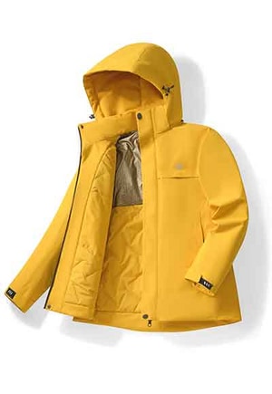 石墨烯極暖衝鋒衣3.0(曙光黃 中性M-5XL)