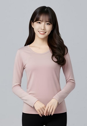 第5代溫灸刷毛圓領發熱衣(陶玫粉 女S-2XL)