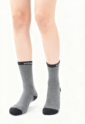 輕旅極暖羊毛襪(鐵岩灰 中性F)