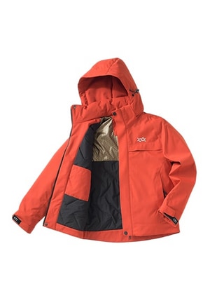 石墨烯極暖衝鋒衣3.0(童-寶石紅130-150)