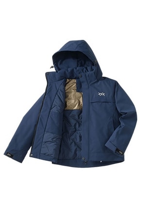 石墨烯極暖衝鋒衣3.0(童-星夜藍130-140)