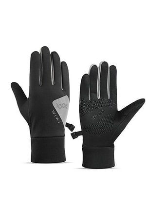 防潑水觸控衝鋒手套(經典黑 中性M-L)