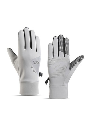 防潑水觸控衝鋒手套(雲霧灰 中性M)