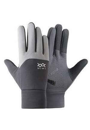 防潑水觸控衝鋒手套(山嵐灰 中性M-L)