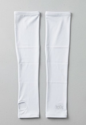 遠紅排汗護膚露指袖套(中性-純淨白 F)