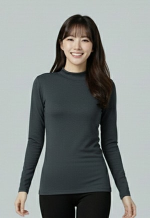 第5代溫灸刷毛立領發熱衣(玄岩灰 女S-2XL)