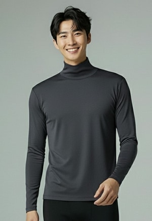 第五代溫灸刷毛立領發熱衣(玄岩灰 男S-3XL)