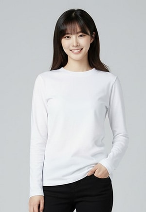 墨金極燃暖絨發熱衣(純淨白 女S-3XL)