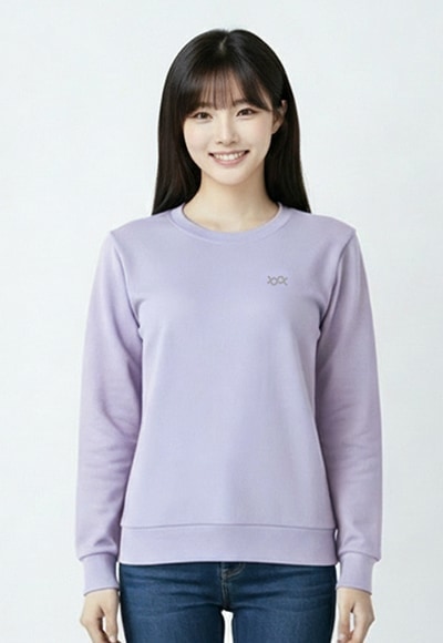 墨金極燃暖絨圓領輕旅衣(淡藤紫 中性S-3XL)