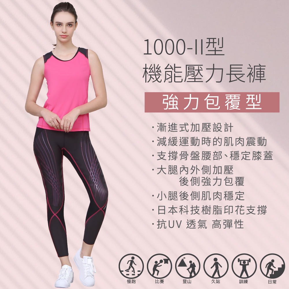 FREEZONE強力包覆型壓力褲 日本樹脂加壓 高強度運動適用
