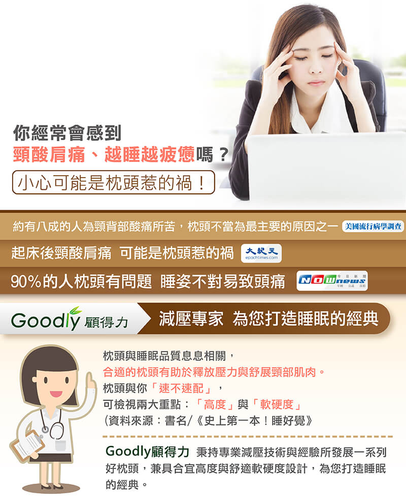 【Goodly顧得力】金典全功能記憶枕