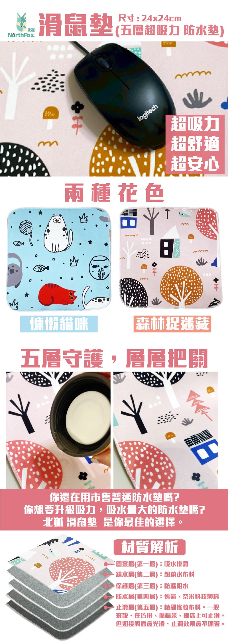 北狐 滑鼠墊