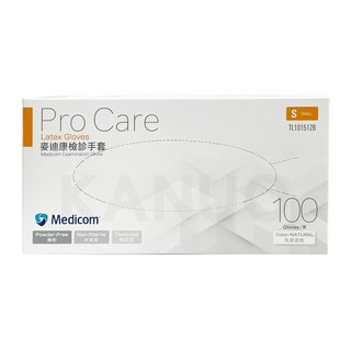 【Medicom麥迪康】ProCare 無粉乳膠手套 檢診手套 (100入/盒)第1張小圖