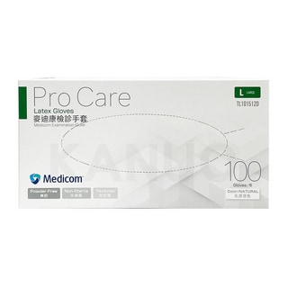 【Medicom麥迪康】ProCare 無粉乳膠手套 檢診手套 (100入/盒)第3張小圖