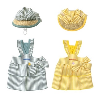 【ParisDog】奶油條紋荷葉洋裝套裝第1張小圖