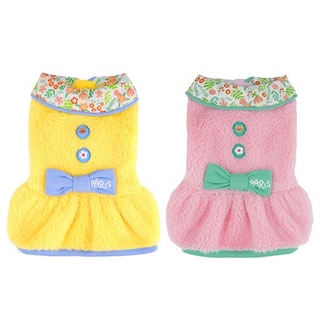 【ParisDog】俏皮蝴蝶結絨毛寵物洋裝第1張小圖
