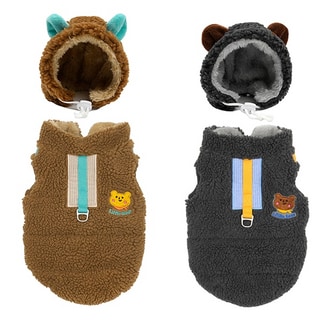 【ParisDog】絨毛小熊羽絨胸背帶套裝 (寵物服飾)第1張小圖