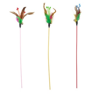 【ParisCat】 五彩羽毛逗貓棒 寵物玩具第1張小圖
