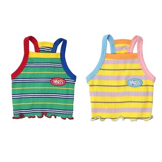 【ParisDog】復古條紋狗狗削肩背心 (寵物服飾)第1張小圖