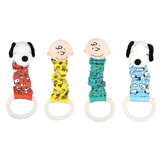 【PEANUTS】史努比伸縮繩結發聲玩具 (寵物玩具)第1張小圖