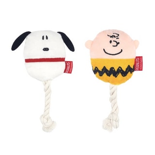 【PEANUTS】史努比圓滾滾發聲繩結玩具 (寵物玩具)第1張小圖