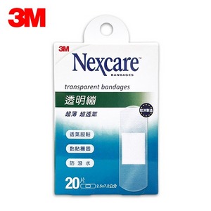 OK繃【3M】Nexcare 透明繃 20片裝(2.5x7.2公分) 透明繃帶 