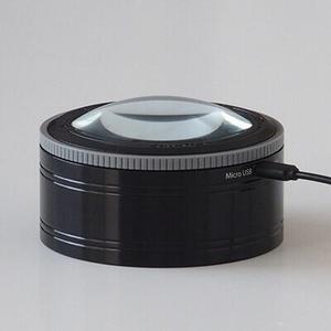 【smolia】LED三段式調光USB充電放大鏡,贈品:簡約小麥三件餐具組x1