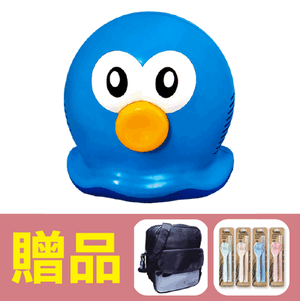 【寶兒樂】多功能噴霧器-章魚 (洗鼻+吸鼻+噴霧治療),贈品:簡約小麥三件餐具組+可愛小背包