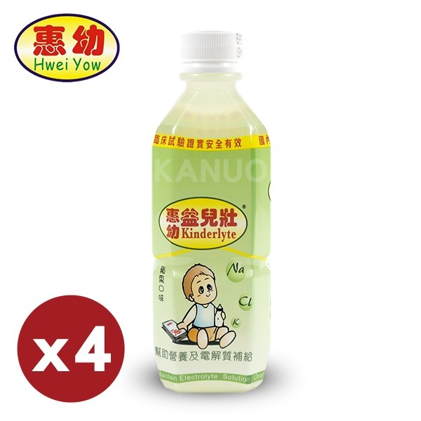 惠幼 益兒壯幼兒電解質電解水蘋果口味 共4瓶入 360ml 瓶 康諾健康生活館