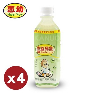 【惠幼】益兒壯 幼兒電解質 電解水 蘋果口味 (共4瓶入,360ml/瓶)