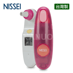 【來電享優惠】NISSEI日本精密 迷你耳溫槍 MT-30CPLR 粉紅(附耳套4+20個)