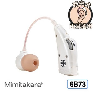耳寶 助聽器(未滅菌)【Mimitakara】電池式耳掛型助聽器 晶鑽白 6B73(輕中度聽損適用),贈:304不鏽鋼筷x1