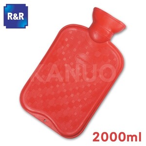 【R&R】橡膠熱水袋 L號 2000ml (保暖袋 紅水龜) 