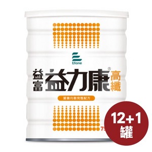 【益富】益力康高纖 營養均衡配方 750gx12罐+12小包(60g/包)