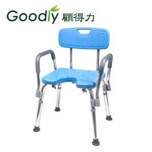 【Goodly顧得力】鋁合金洗澡椅WA-185 沐浴椅 (快拆式扶手 U型坐墊)