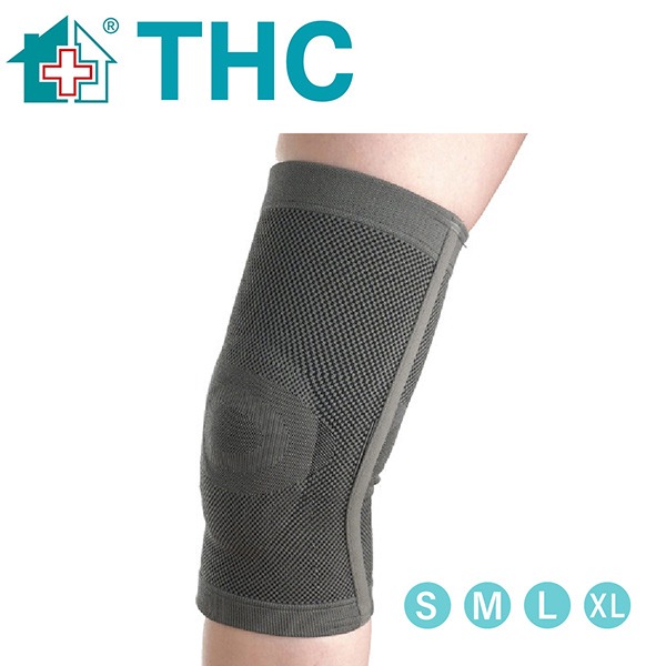 【THC】竹炭 矽膠髕骨護膝 (穿戴式 護膝)