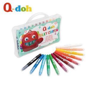 【Q-doh】絲滑蠟筆 silky crayon_12色 可水洗、無毒材質