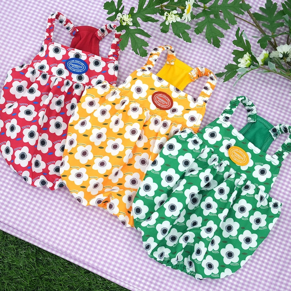 【ParisDog】夏威夷小花狗狗洋裝 (寵物服飾)